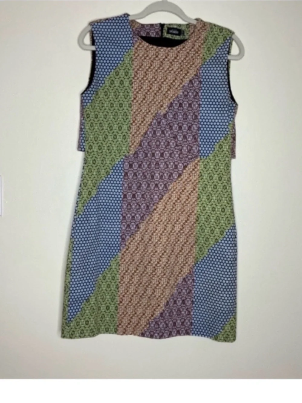 🔥Saturday by KATE SPADE Geometric Multi-Color Slip Dress Sz 8 GVUC